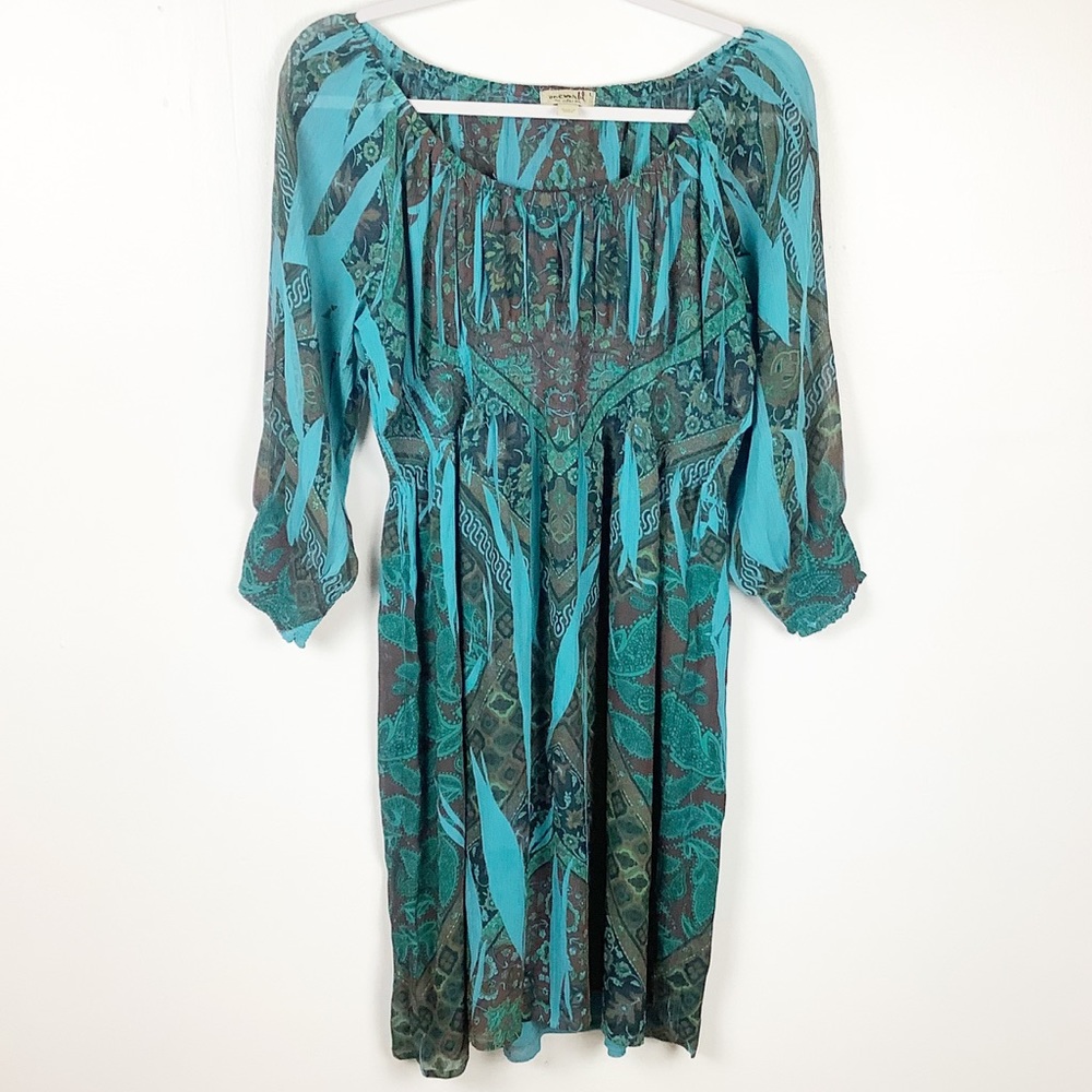 One World dress Peasant Slashed Appearance Women Size Large Midi Hippie